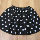 Spotted Skirt~hand sewn~black/white By "Perfectdi" hand sewn*NEW*