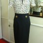 Black~1940/50's~Pencil/Wiggle Skirt~By "Perfectdi"~Waist 39"~Hips 37" Any Length