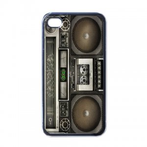 Tape Deck Boombox design iPhone 4 hard Case - 2
