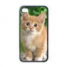 Cute Cat iPhone 4 hard case (Black) - cat1