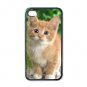 Cute Cat iPhone 4 hard case (Black) - cat1