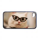 Cute Cat iPhone 4 hard case (Black) - cat11