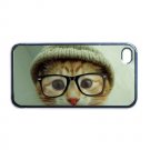 Cute Cat iPhone 4 hard case (Black) - cat13