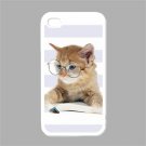 Cute Cat iPhone 4 hard case (White) - cat7
