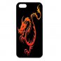Flaming Dragon Tribal iPhone 5 Slim Fit Hard Case (Black) - i5sdrg2