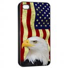 US Flag and Eagle iPhone 4 hard case (Black) - i4us3