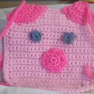 Hand Crochet Baby Piggy Bib