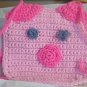 Hand Crochet Baby Piggy Bib