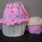 Girl's Cupcake Purse with sprinkles with matching change purse