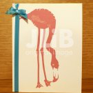Handmade Zoo Animal Flamingo Card