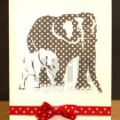 Handmade Zoo Animal Elephants Card