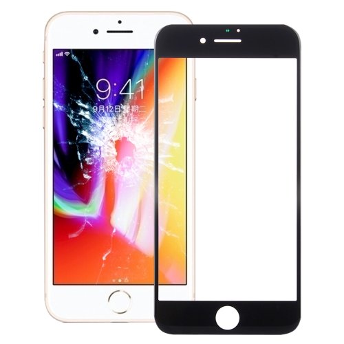 iPhone 8 Plus Front Screen Outer Glass Lens(Black)