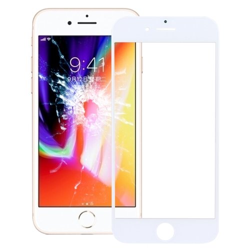 iPhone 8 Plus Front Screen Outer Glass Lens(White)