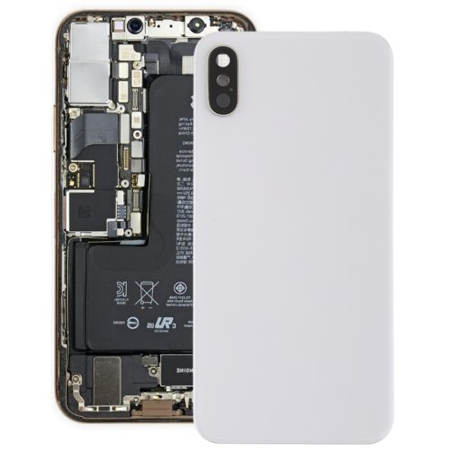 Battery Back Cover with Back Camera Bezel & Lens & Adhesive for iPhone XS(White)