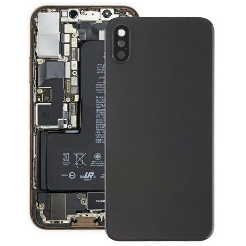 Battery Back Cover with Back Camera Bezel & Lens & Adhesive for iPhone XS(Black)