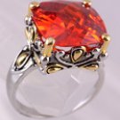 Tow Tone Rhodium Plated Cubic Zirconia Ring Size: 6