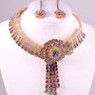 Gold Tone Genuine Austrian Rhinestone  Choker Set