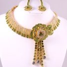 Gold Tone Genuine Austrian Rhinestone  Choker Set
