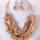 Necklace & Earrings Set gold