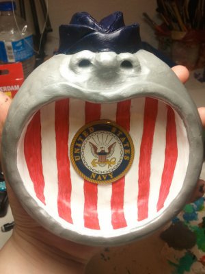 navy face