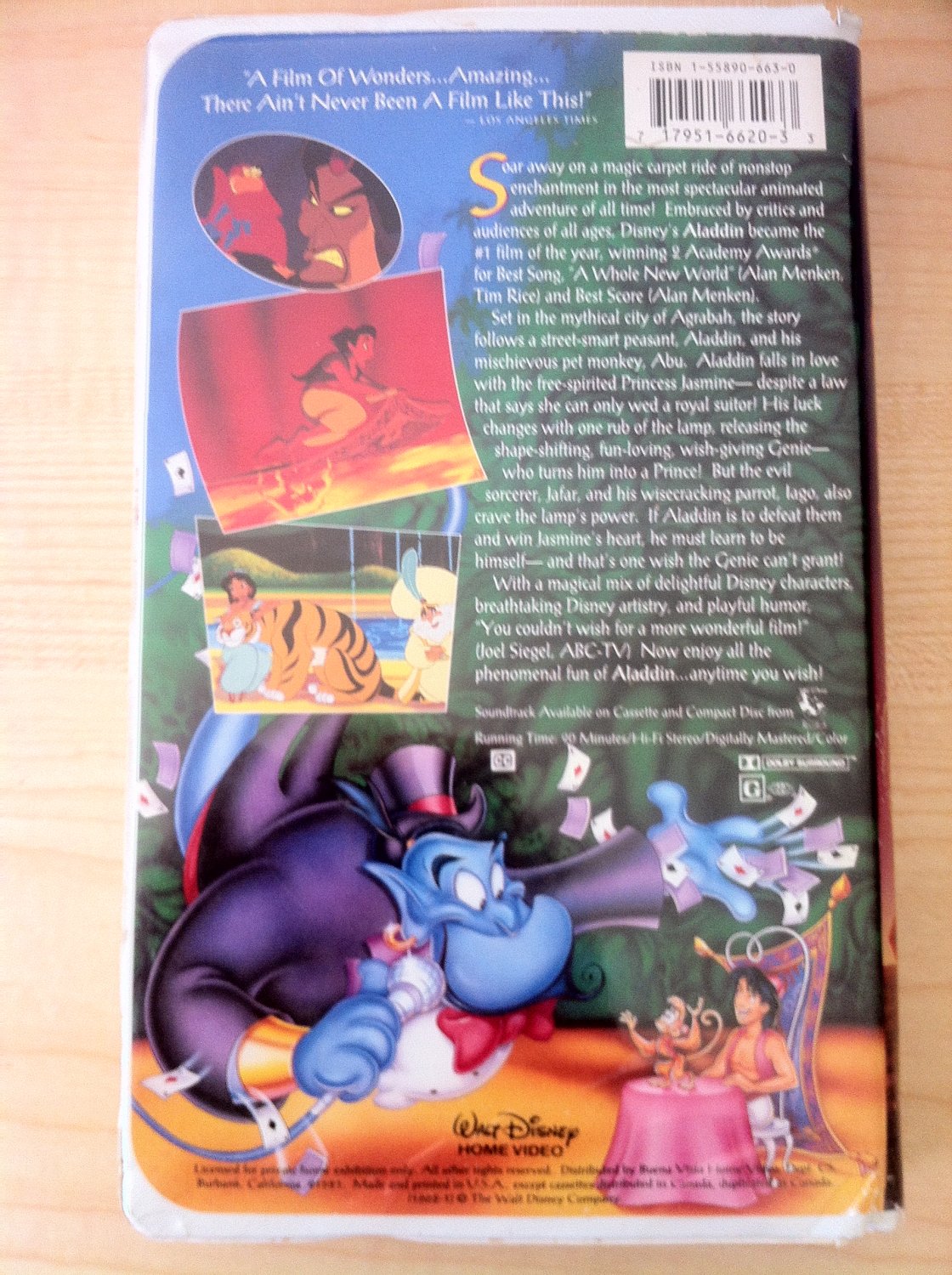 Aladdin Walt Disney's (VHS, 1993) Good Condition With Original ...