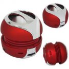 Wireless Bluetooth Stereo Speaker - Hamburger Design - Red Color