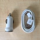 1 USB 6FT Sync Cable - 1 Car Charger for Android Cell Phone White Color