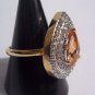 RING- Zircons & Champagne colored stone