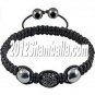 Shamballa Bracelet One Shining Rhinestone - Black