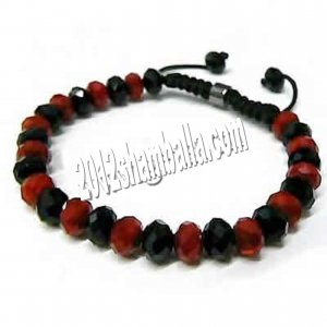 Shamballa Bracelet Black and Red Crystal Design