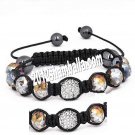 Shamballa Bracelet Black and Diamond Crystal Design