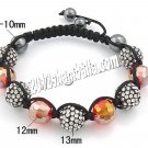 Shamballa Bracelet Black and Diamond Rhinestone Design