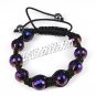 Shamballa Bracelet Black and Red Diamond Rhinestone Design