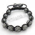 Shamballa Bracelet Black Diamond Design