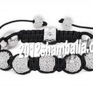 Shamballa Bracelet Silver Diamond Design