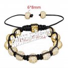 Shamballa Bracelet Gold Diamond Design