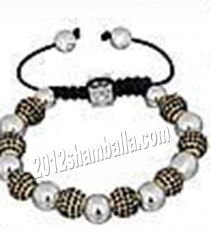 Shamballa Bracelet Black Shining Diamond Design