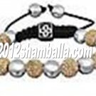 Shamballa Bracelet Gold and silver Shining Diamond