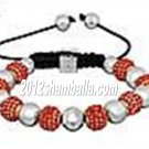 Shamballa Bracelet Red Shining Diamond