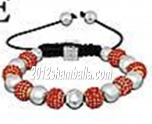 Shamballa Bracelet Red Shining Diamond