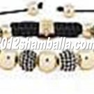 Shamballa Bracelet Gold and Black Shining Diamond