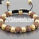 Shamballa Bracelet Gold Shining Diamond