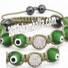 Shamballa Bracelet Green Design