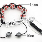 Shamballa Bracelet Red Shining Diamond
