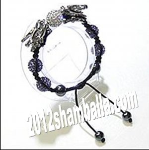 Shamballa Bracelet  Shiny Purple