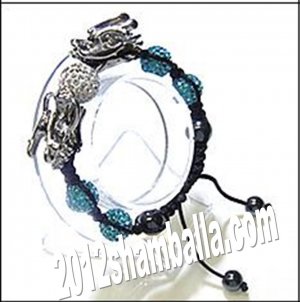 Shamballa Bracelet  Shiny Light Blue