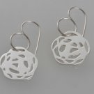 Mexican Sterling Silver 925 Silver Earrings, "Rossé" Collection Small