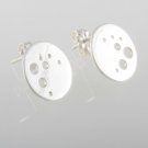 Mexican Sterling Silver 925 Silver Earrings "Fibonacci" Collection with Post