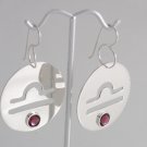 Mexican Sterling Silver 925 Silver Earrings "Horóscopo" Collection - Libra.