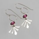 Mexican Sterling Silver 925 Silver Earrings Corazón de Hierro Collection Colored stone